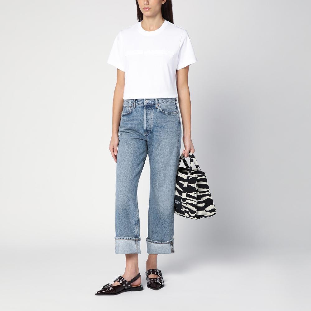 AGOLDE Jeans Fran azzurro in denim organico con risvolto Novità