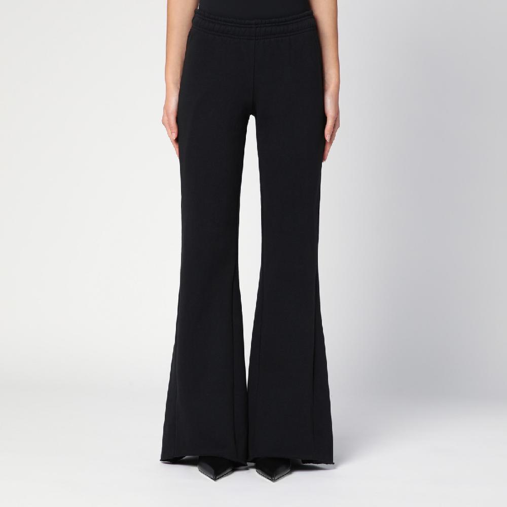 Entire Studios Pantalone a zampa nero in cotone organico Moda