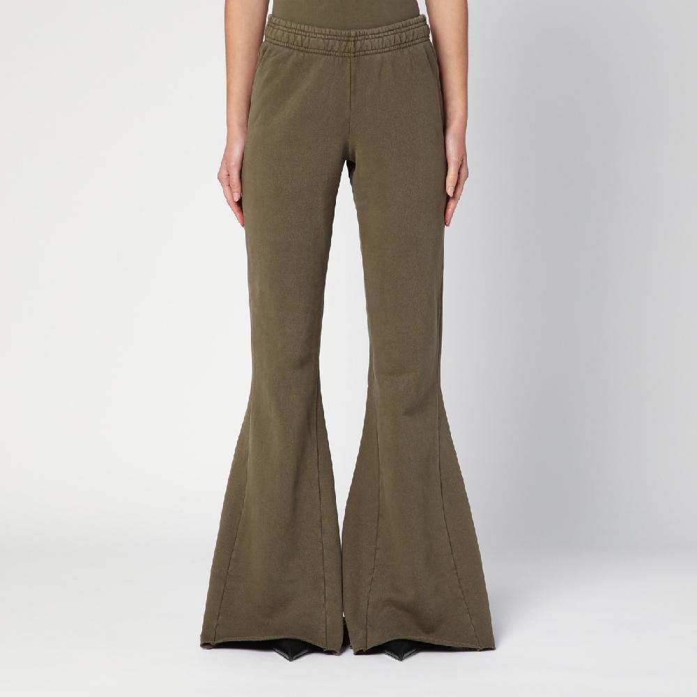 Entire Studios Pantalone a zampa verde militare in cotone organico 2025