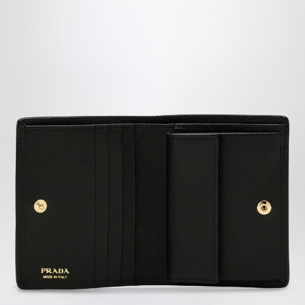 Prada Portafoglio piccolo nero in Re-Nylon Prezzo Ridotto