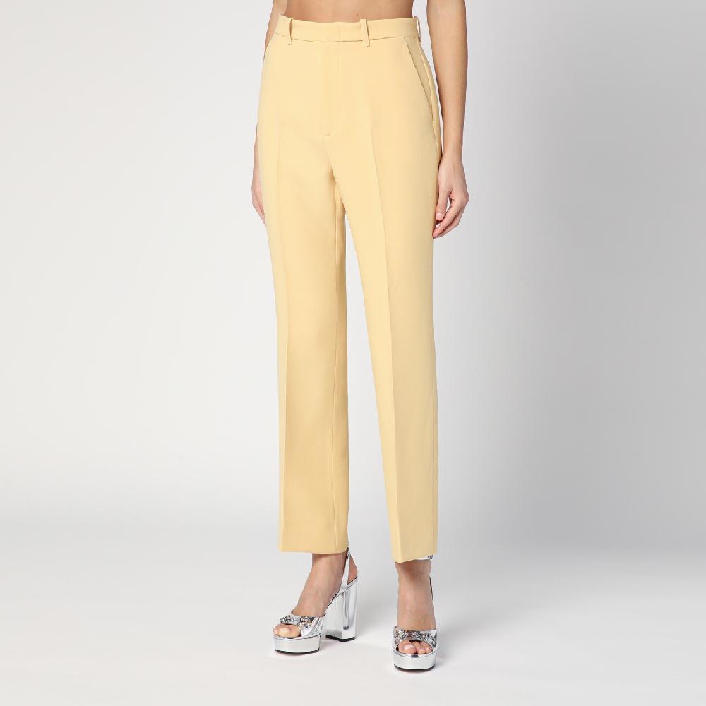 GUCCI Pantalone color crema in crêpe di lana Saldi