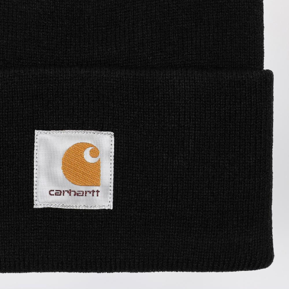 Carhartt WIP Cuffia nera con patch logo Sconti questo mese