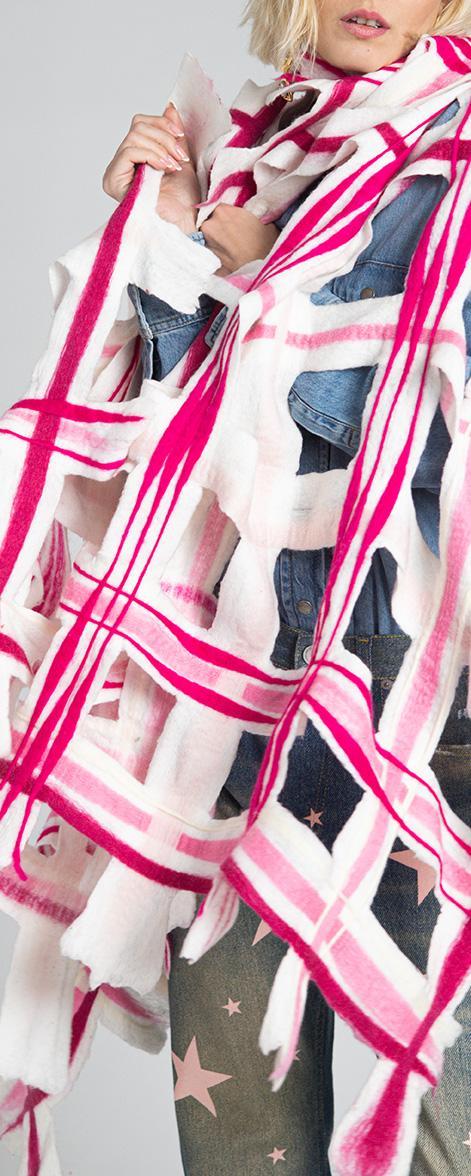 Rossano Perini SCARF WRAP 38FW24 PINK In Saldo