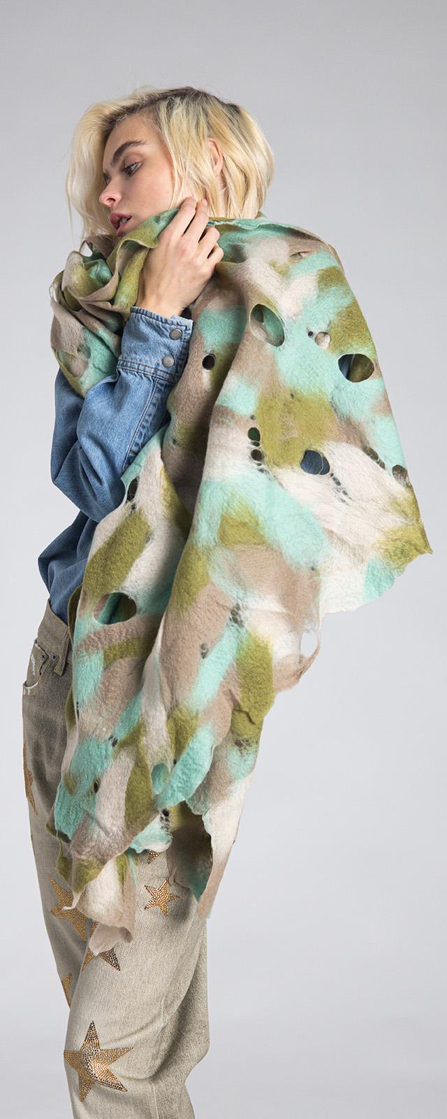Rossano Perini SCARF 37FW24 GREEN Italia