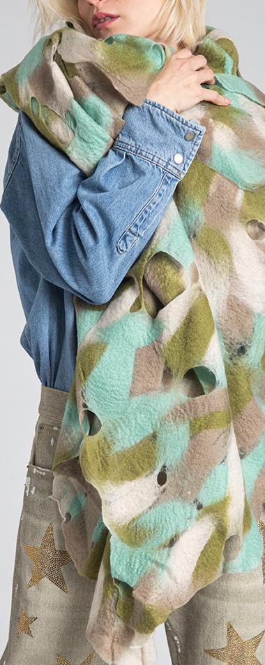 Rossano Perini SCARF 37FW24 GREEN Italia