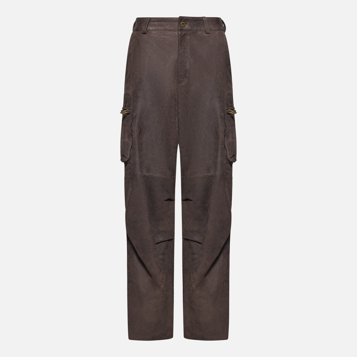 Salvatore Santoro PANTALONE IN PELLE - STONE Vendita