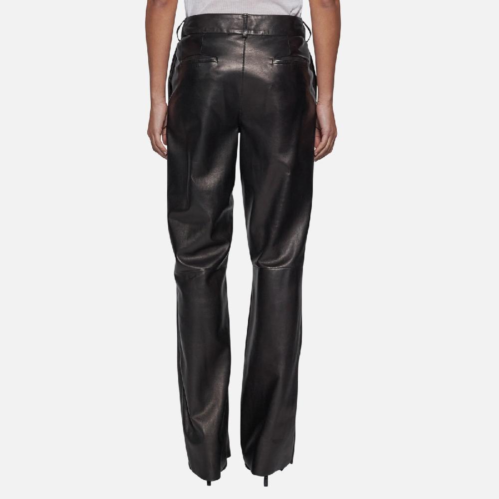 Salvatore Santoro PANTALONE IN PELLE - BLACK Promozione