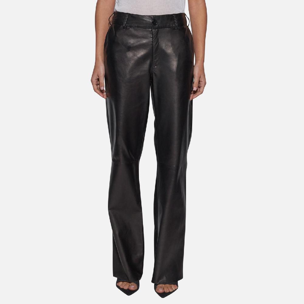 Salvatore Santoro PANTALONE IN PELLE - BLACK Promozione