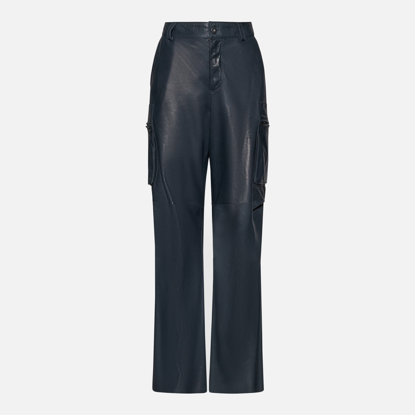 Salvatore Santoro PANTALONE IN PELLE - ASFALTO Pezzi Unici