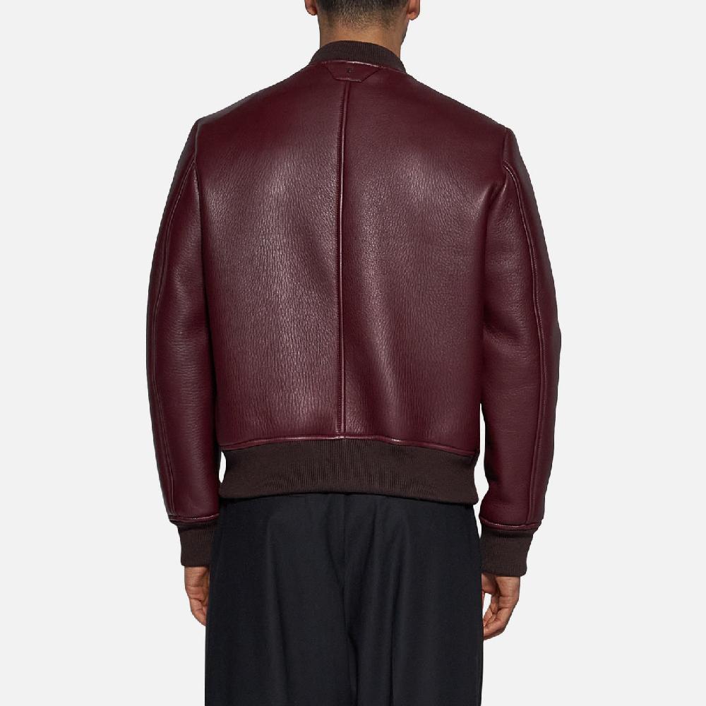 Salvatore Santoro BOMBER IN PELLE - BORDEAUX Prezzo Ridotto