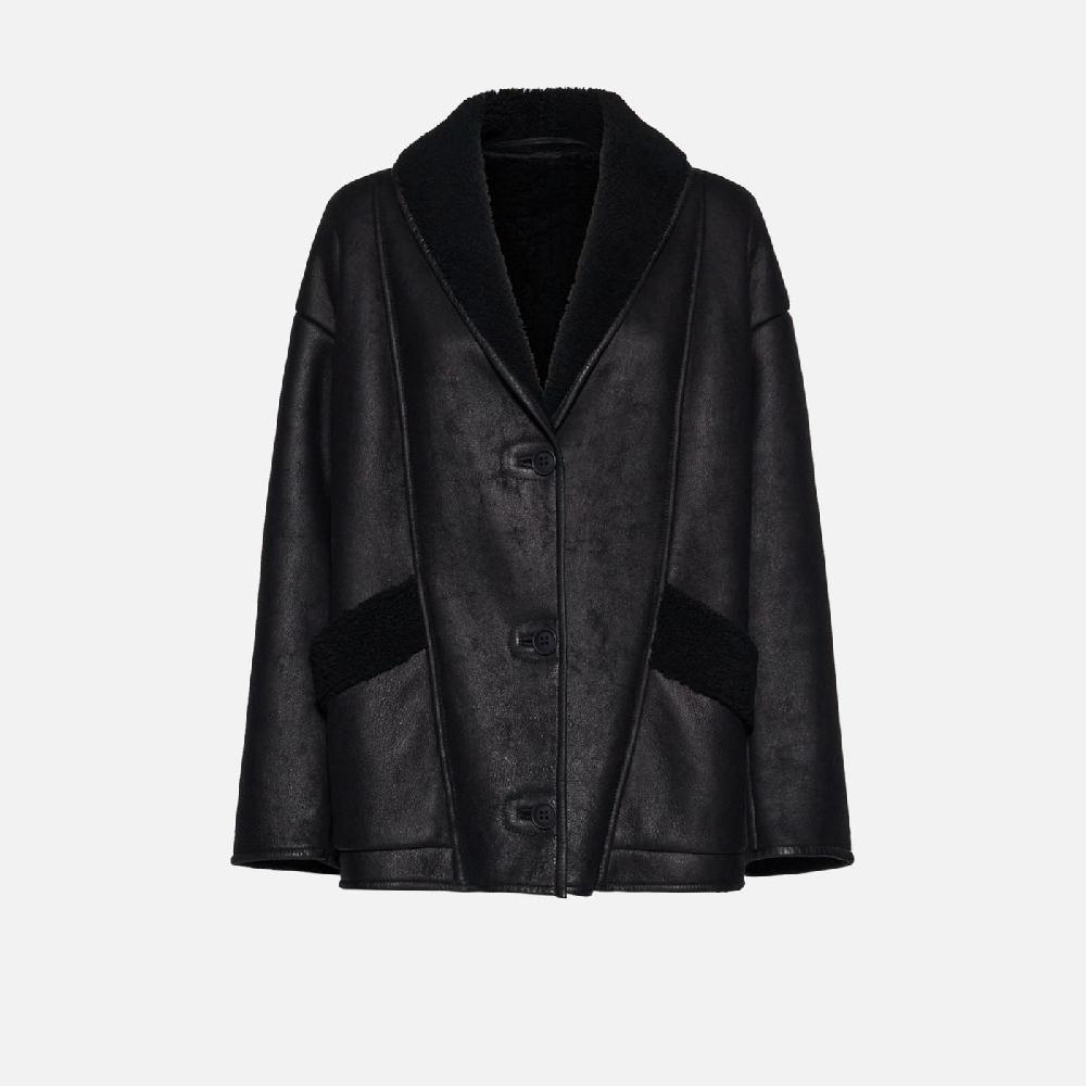 Salvatore Santoro GIACCA IN SHEARLING - BLACK Consegna Veloce