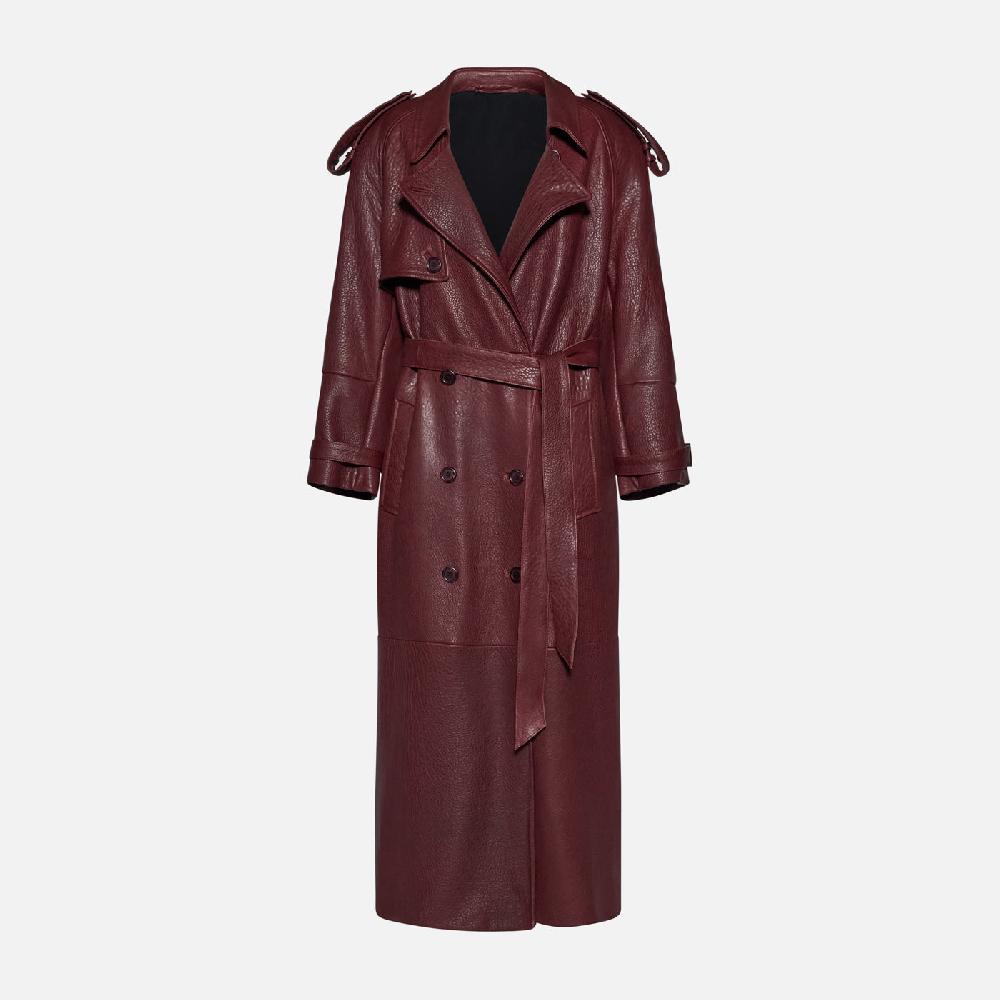 Salvatore Santoro TRENCH IN PELLE - BORDEAUX Shopping Online