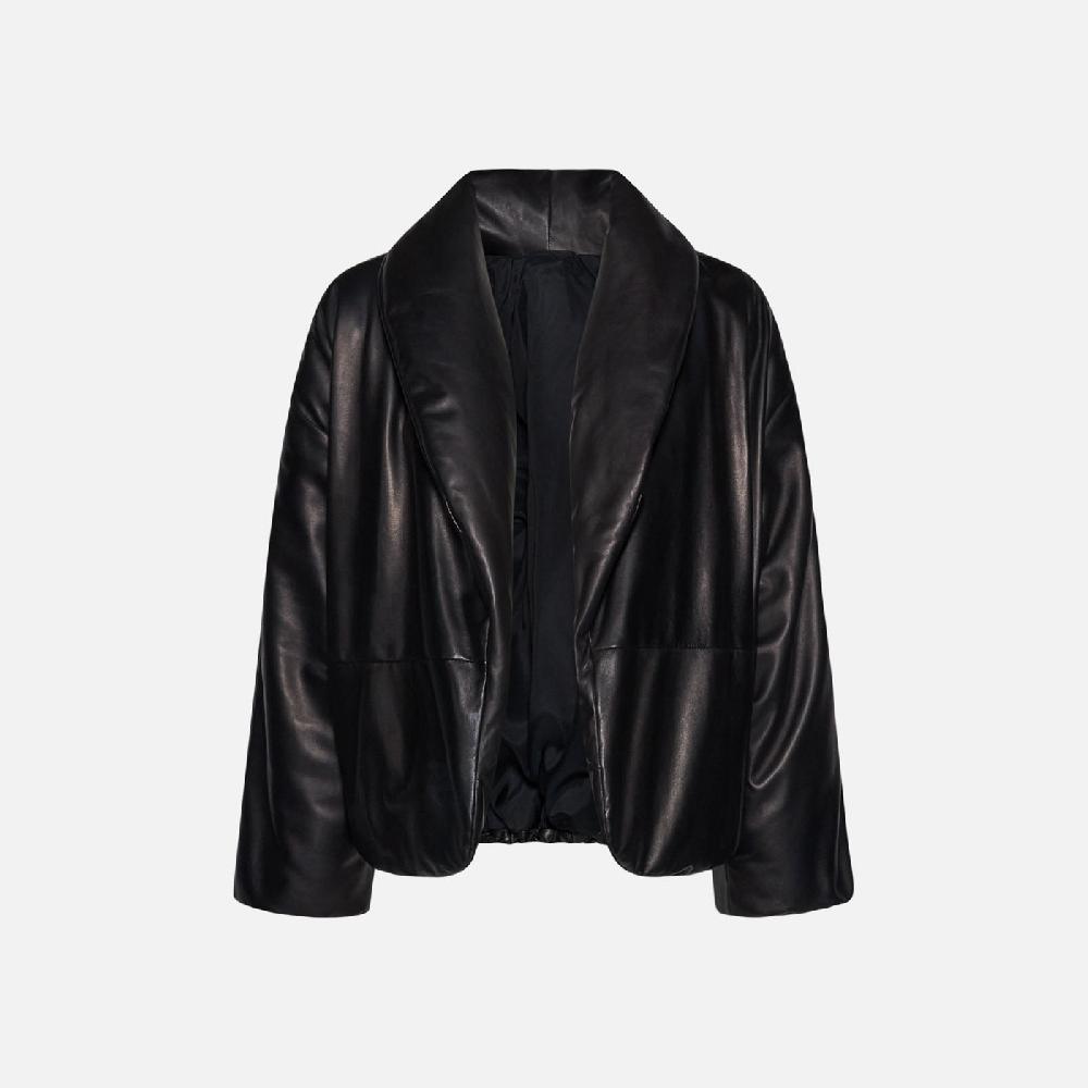 Salvatore Santoro GIACCA IN PELLE - BLACK Presa