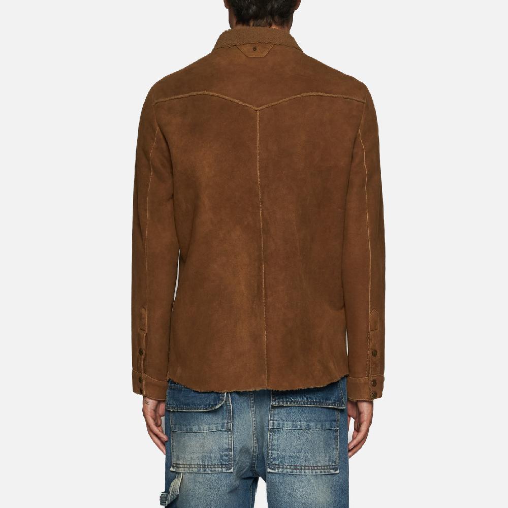 Salvatore Santoro CAMICIA IN SHEARLING - CAMEL Sconti questo mese