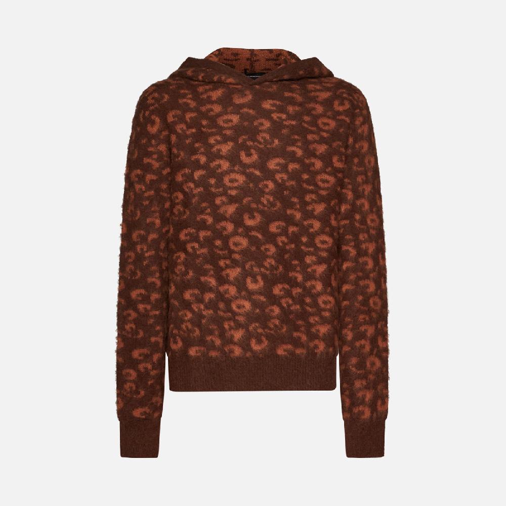 Salvatore Santoro MAGLIA CON CAPPUCCIO - BROWN Offerte