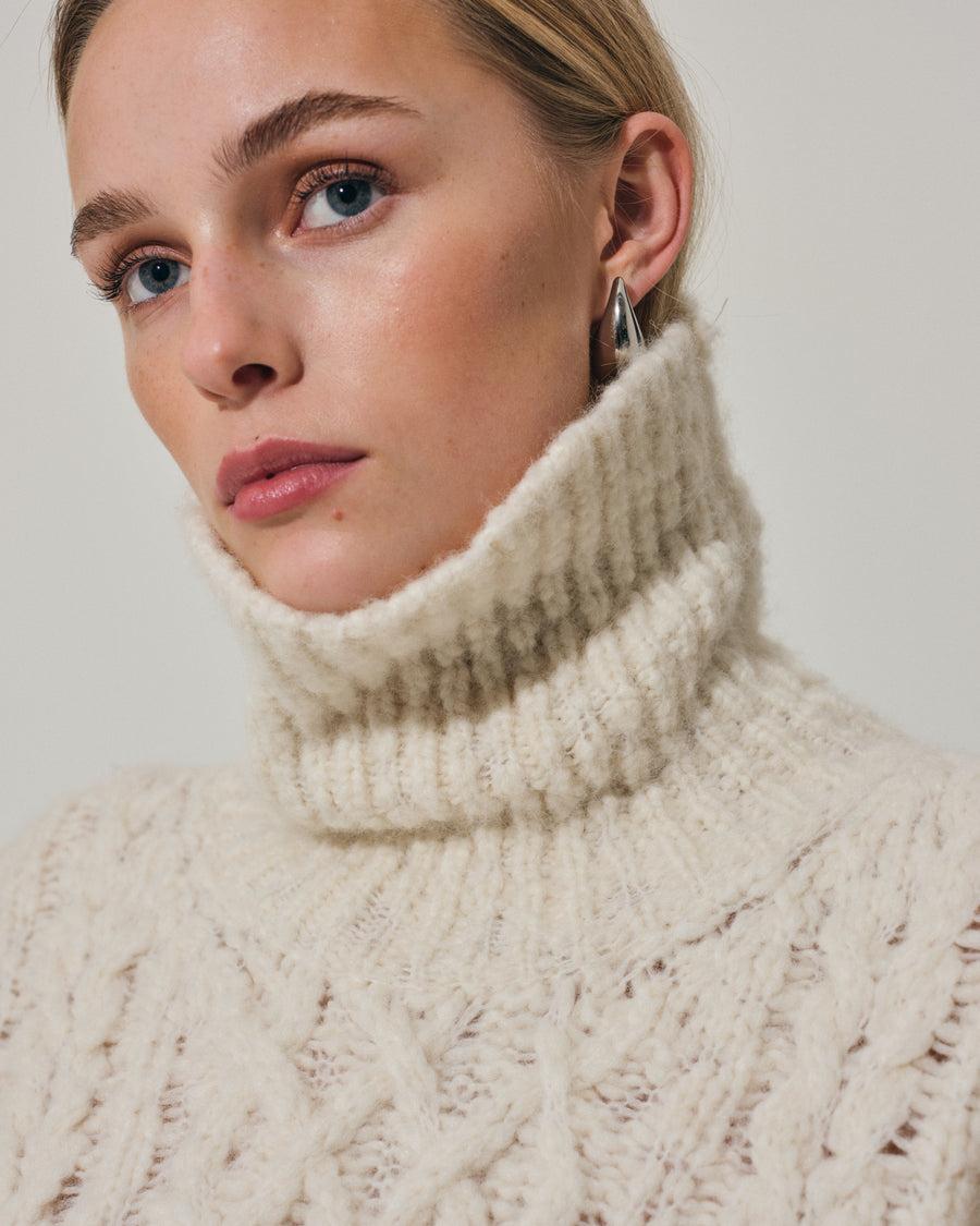 Scaglione PONCHO PUNTO ARAN MILK Negozi Online