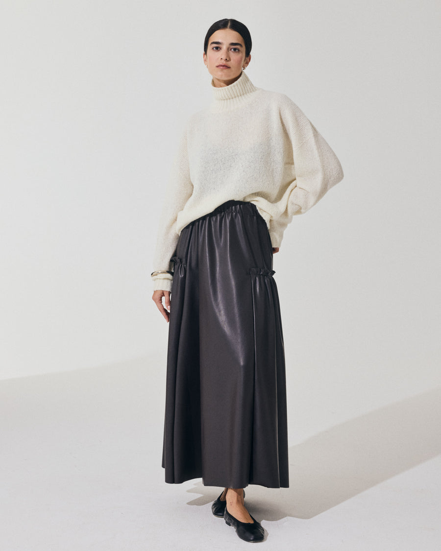 Scaglione TURTLE NECK OVER PUFFED CASHMERE MILK In Vendita
