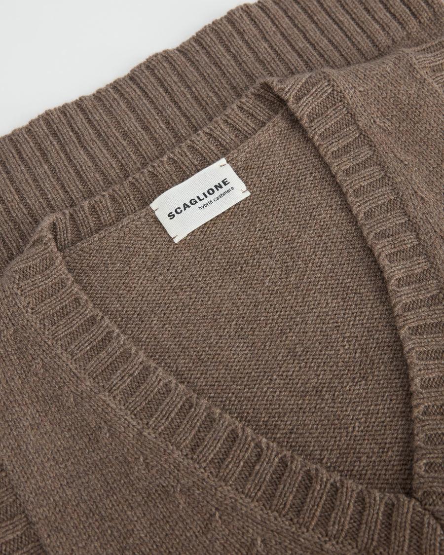 Scaglione GILET SOFT HYBRID CASHMERE TAUPE Saldi