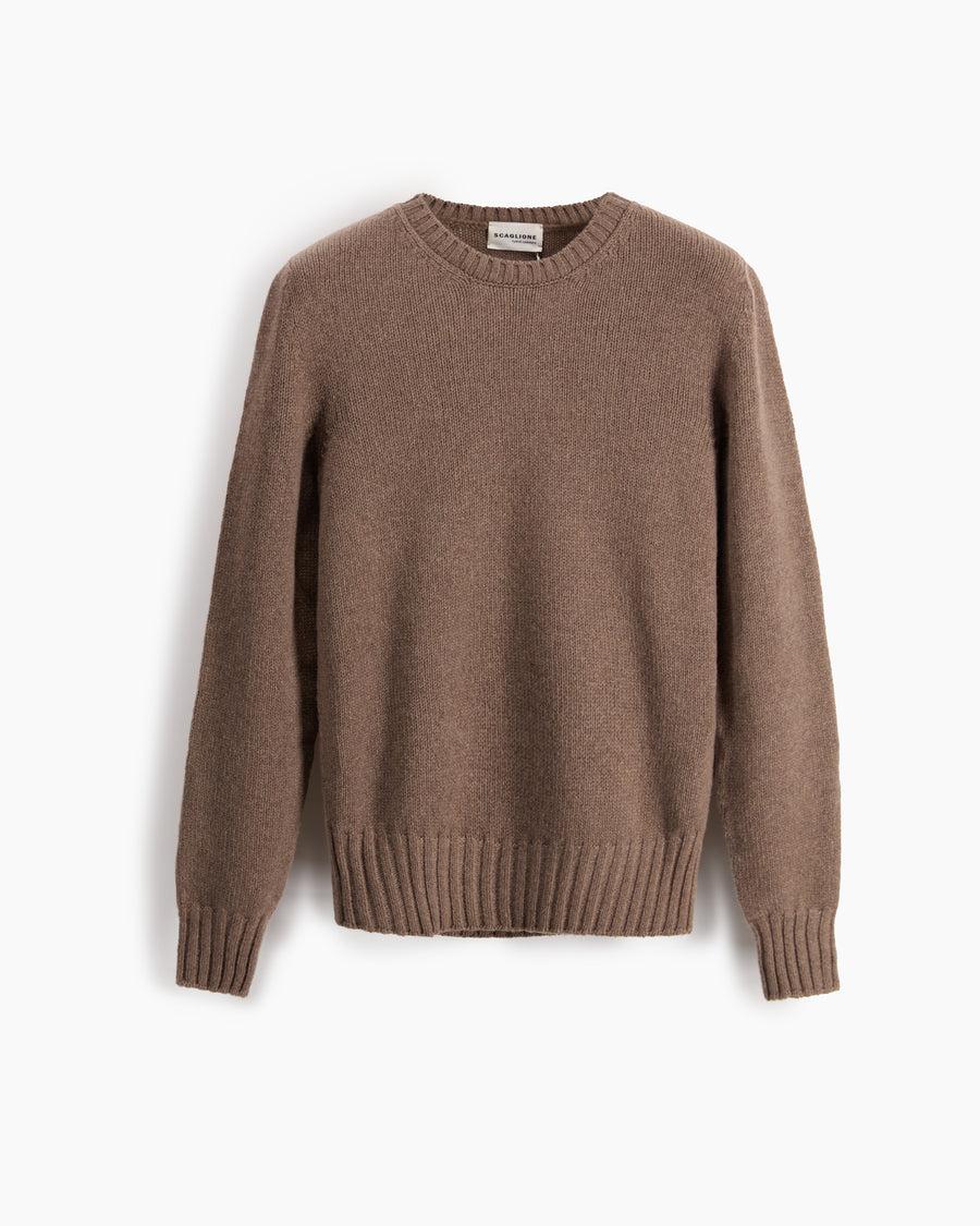 Scaglione ROUND NECK SOFT HYBRID CASHMERE TAUPE Offerte