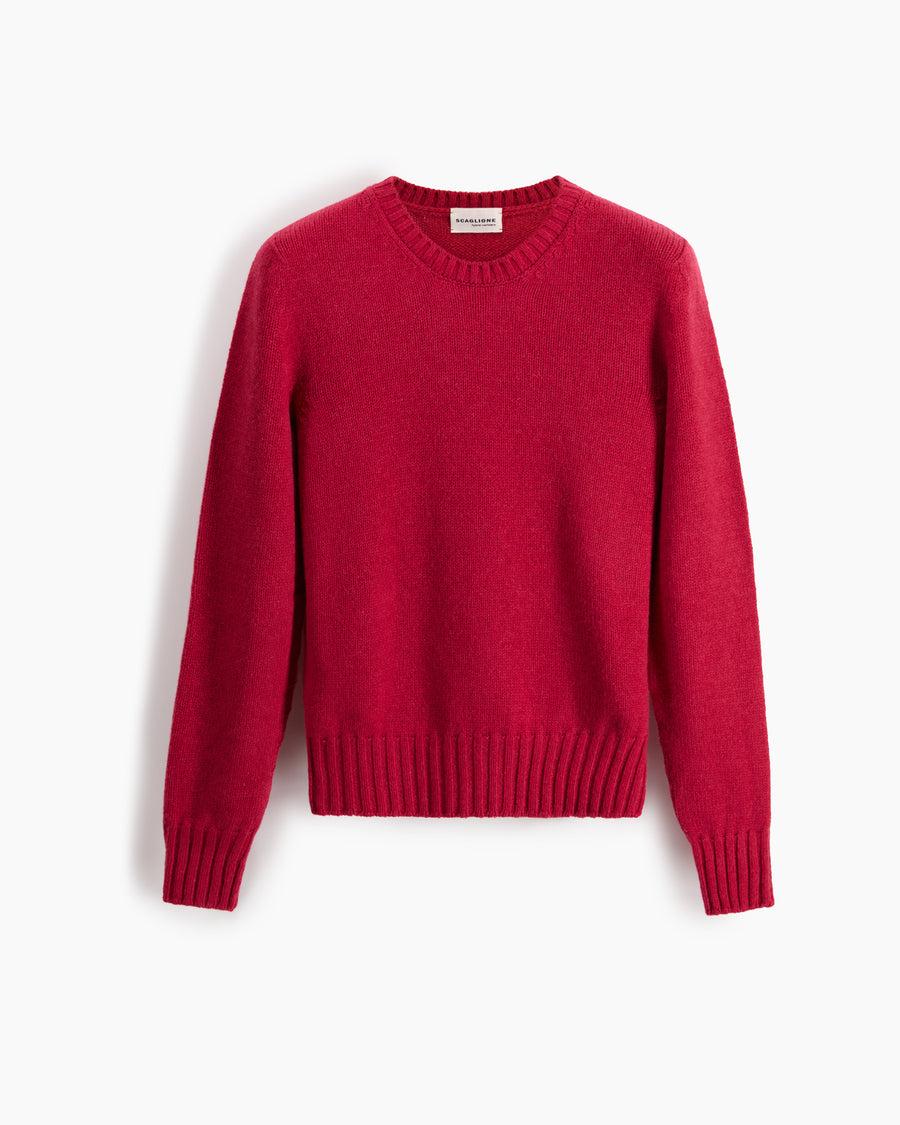 Scaglione ROUND NECK SOFT HYBRID CASHMERE MAGENTA Hotsell
