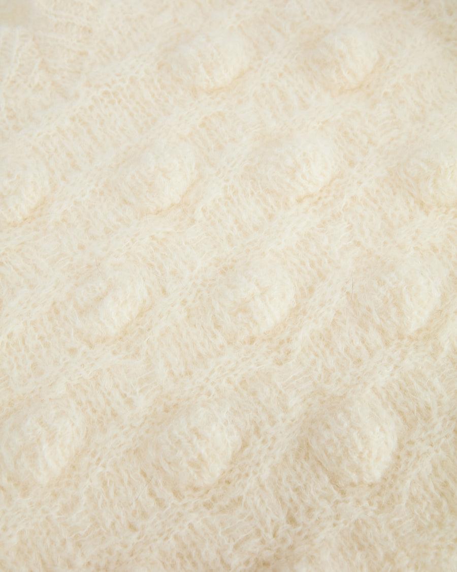 Scaglione V NECK OVER HAZELNUT STITCH MILK Nuova