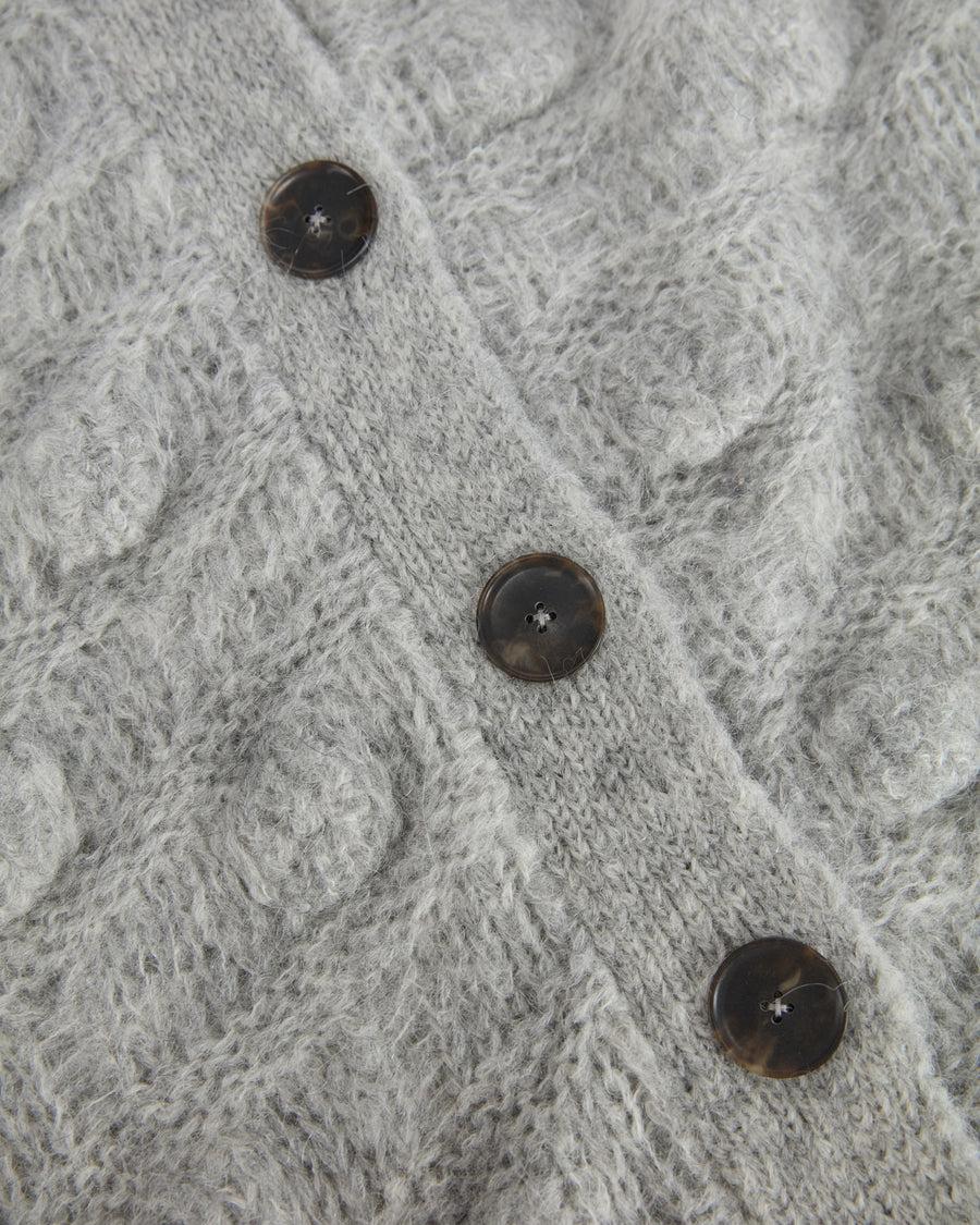 Scaglione COAT MAXY CARDIGAN OVER HAZELNUT STITCH GREY Moda