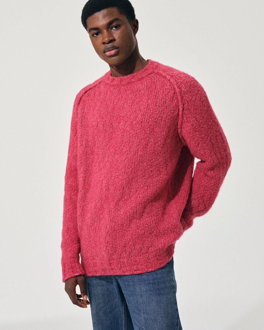 Scaglione ROUND NECK RAGLAN SOFT ALPACA DAHLIA Soddisfazione Garantita