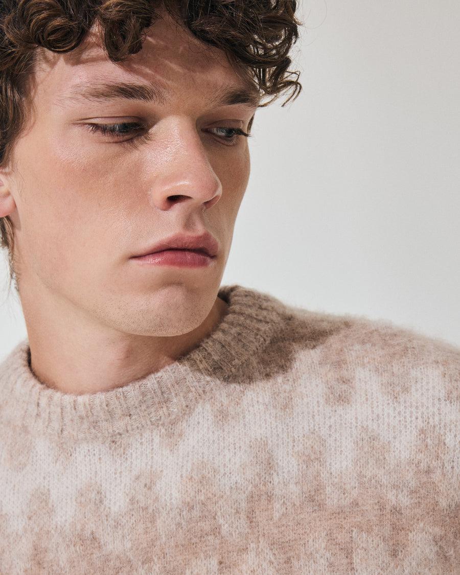 Scaglione ROUND NECK JQD WAVES BRUSHED BEIGE Acquista Ora