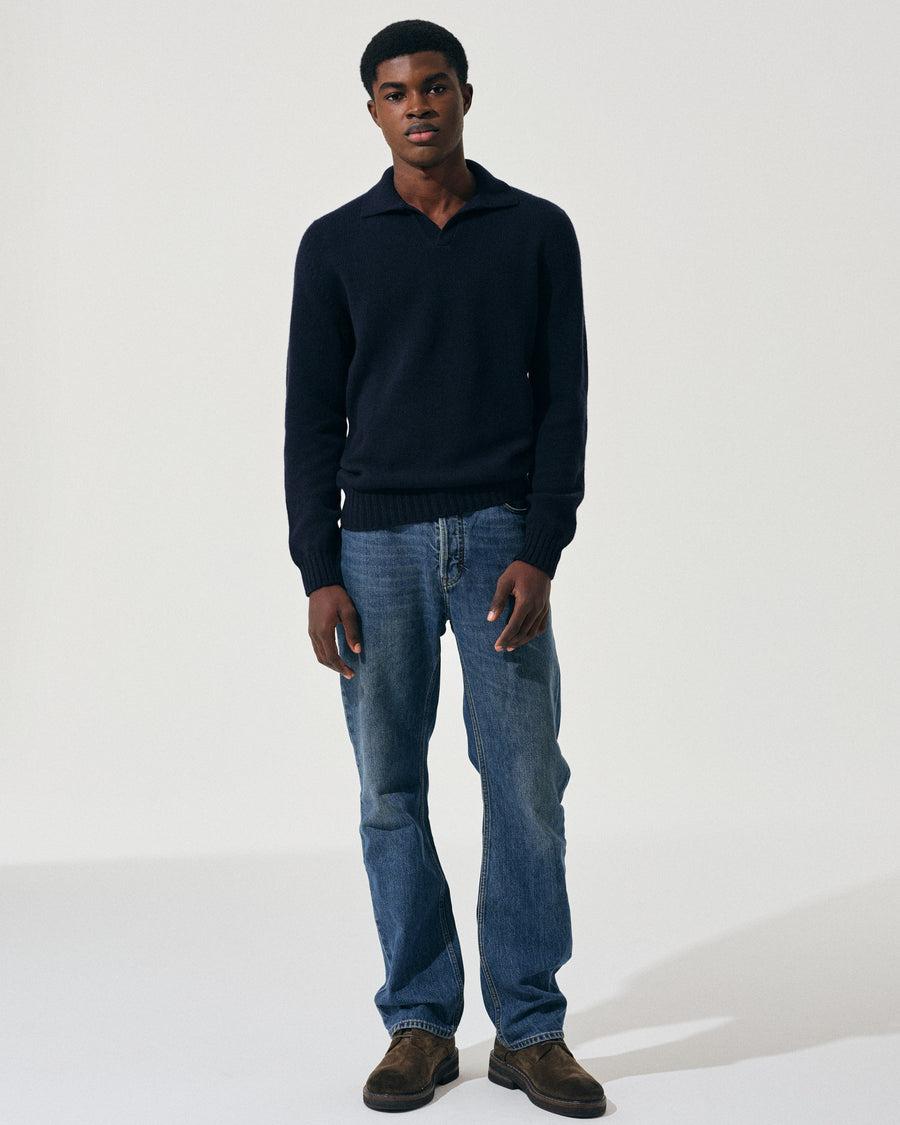 Scaglione OPEN POLO HYBRD CASHMERE NAVY Promozione Limitata