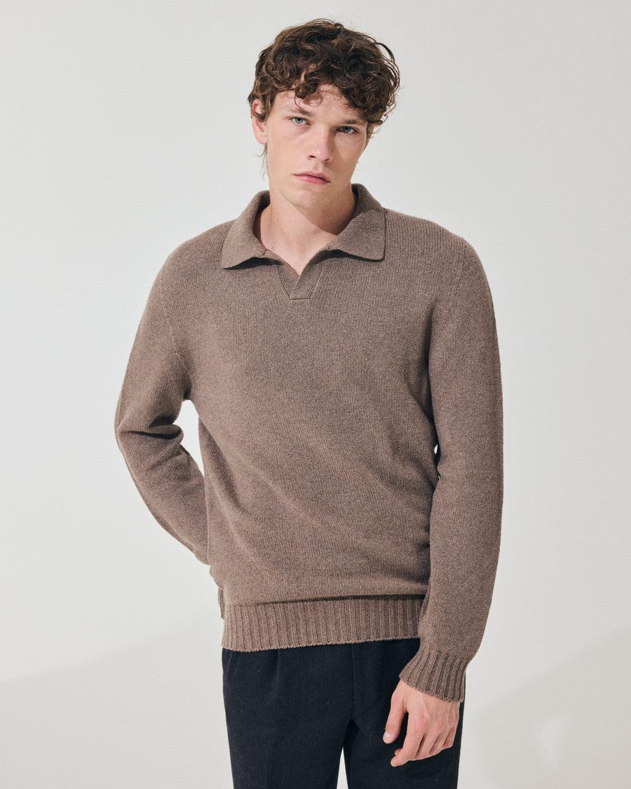 Scaglione OPEN POLO HYBRD CASHMERE TAUPE Fino Al -60%