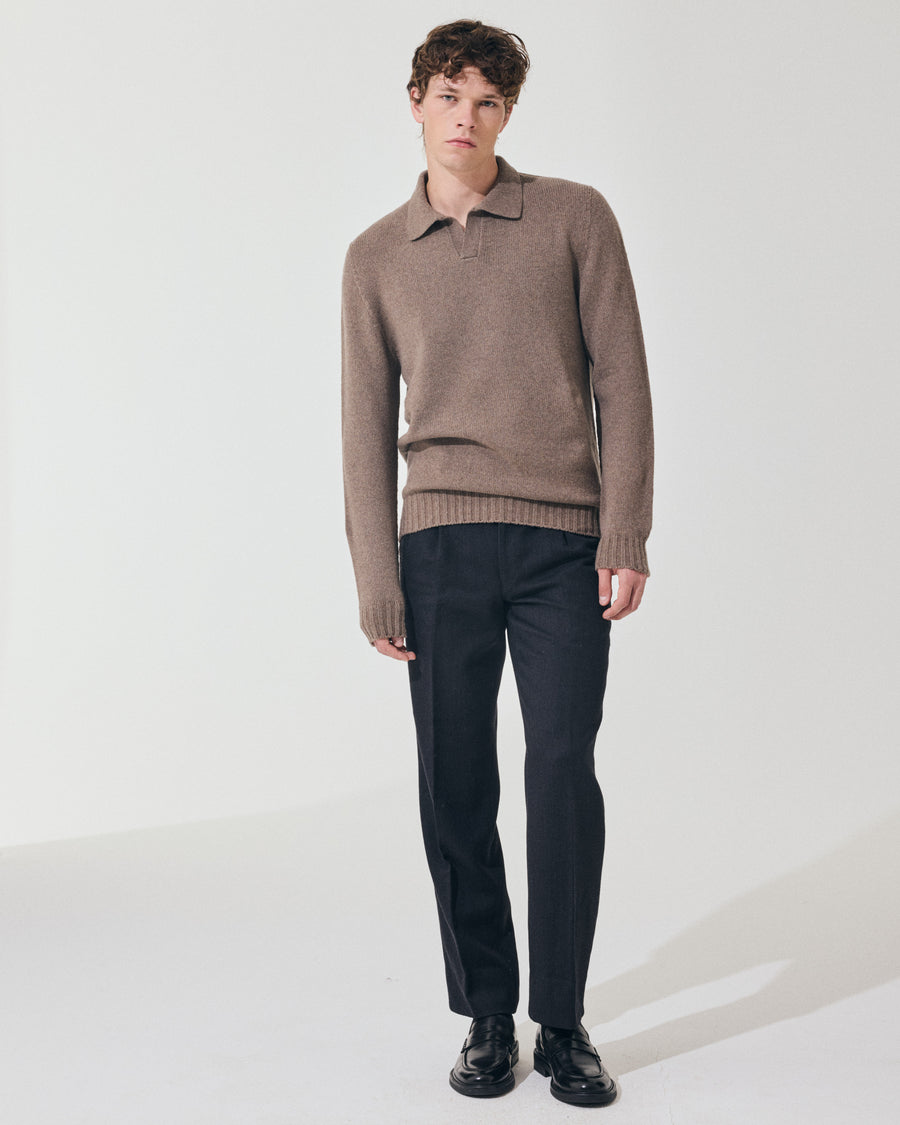 Scaglione OPEN POLO HYBRD CASHMERE TAUPE Fino Al -60%