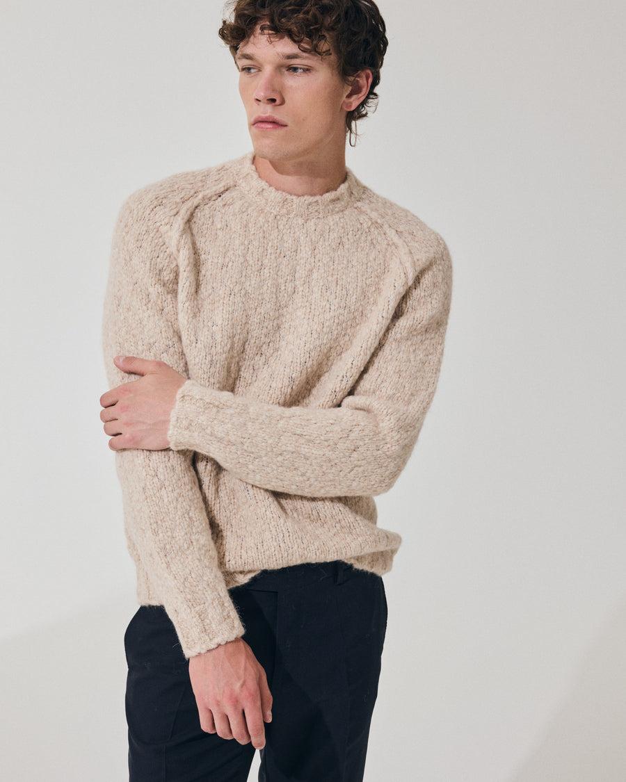 Scaglione ROUND NECK RAGLAN SOFT ALPACA SAND Affare Del Giorno