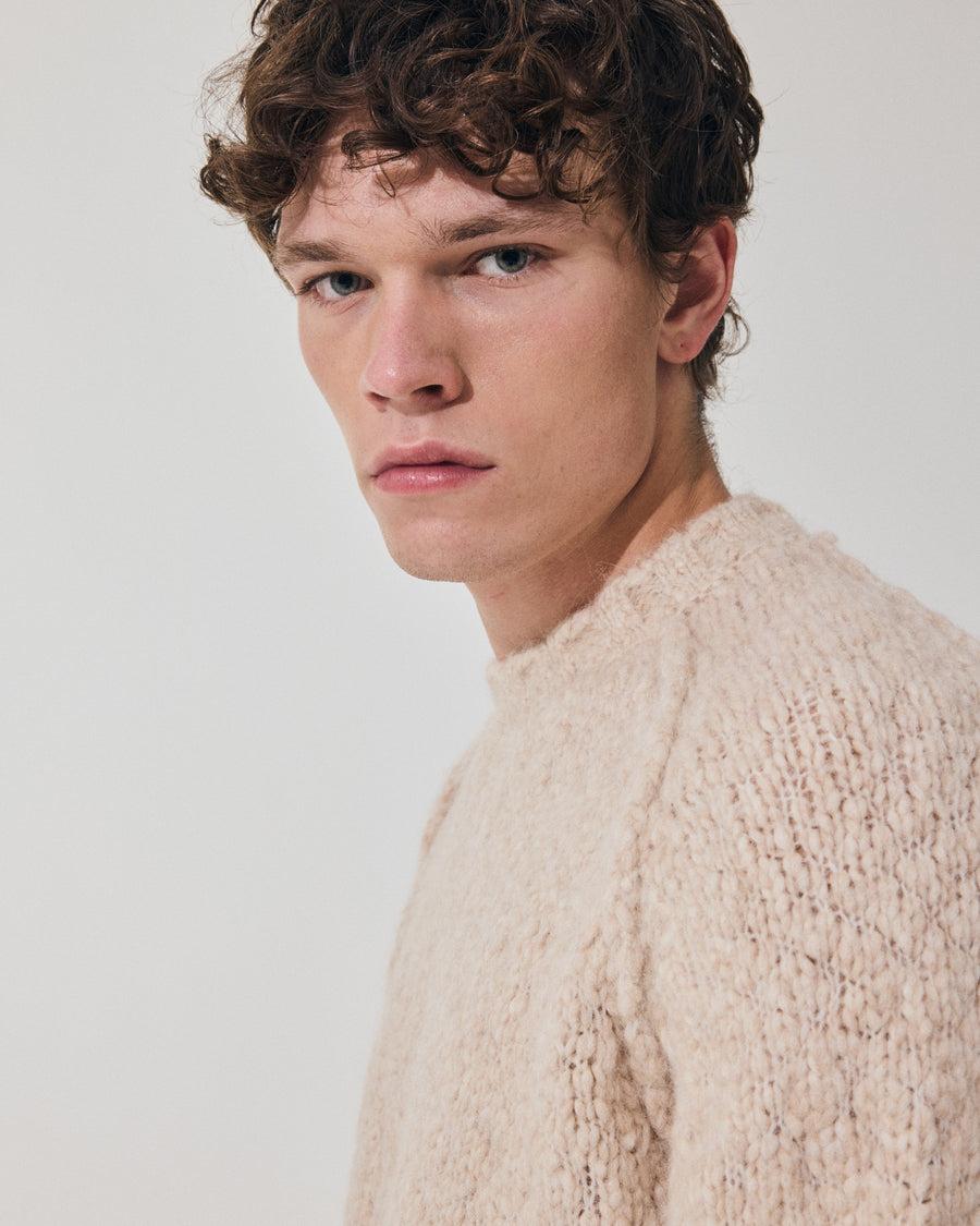 Scaglione ROUND NECK RAGLAN SOFT ALPACA SAND Affare Del Giorno