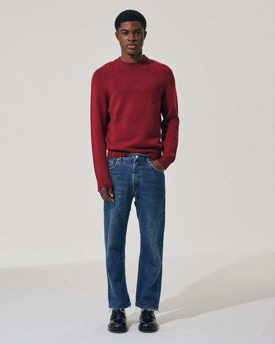 Scaglione ROUND NECK RAGLAN SOFT MERINO MERLOT Novità