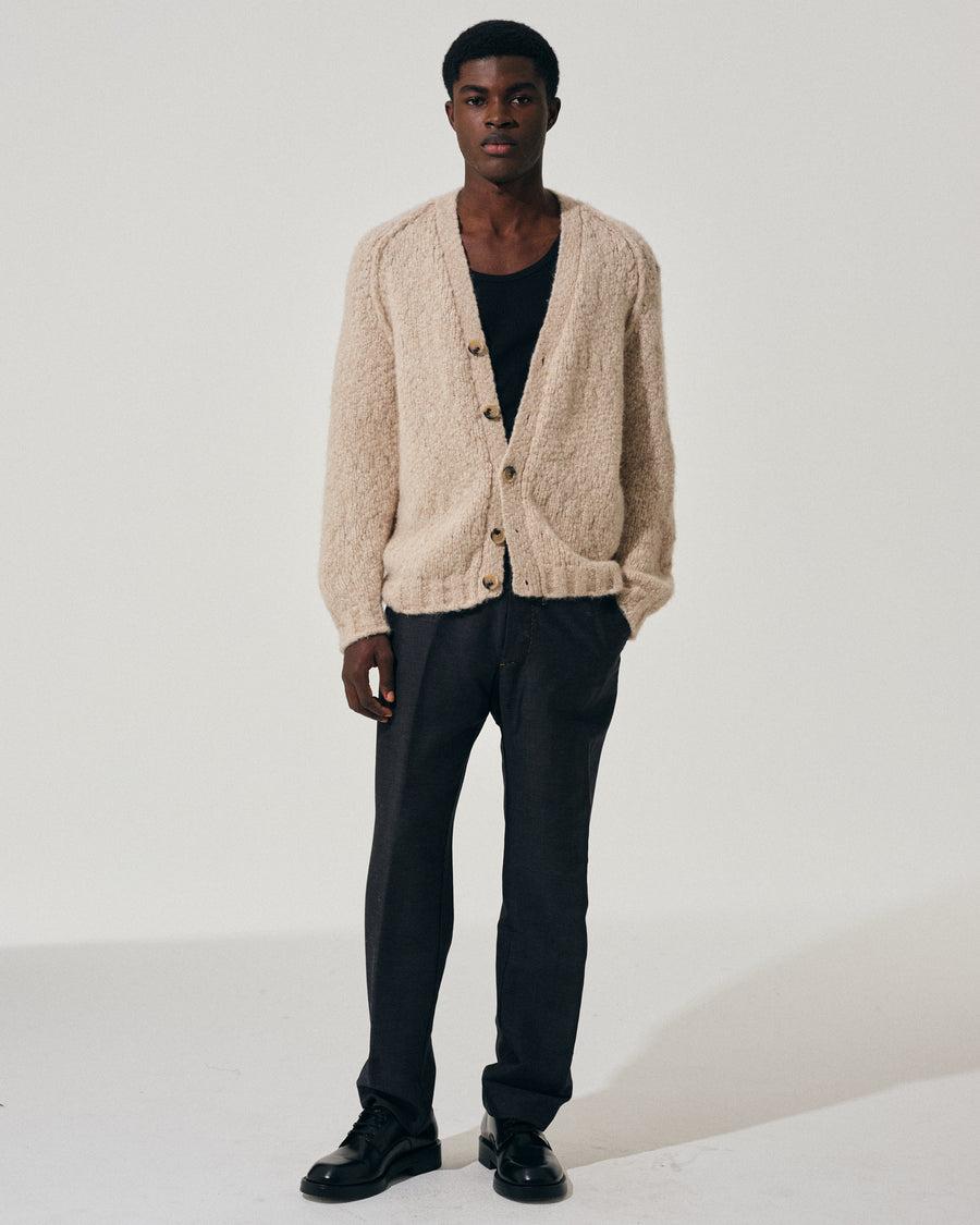 Scaglione CARDIGAN RAGLAN SOFT ALPACA SAND Presa