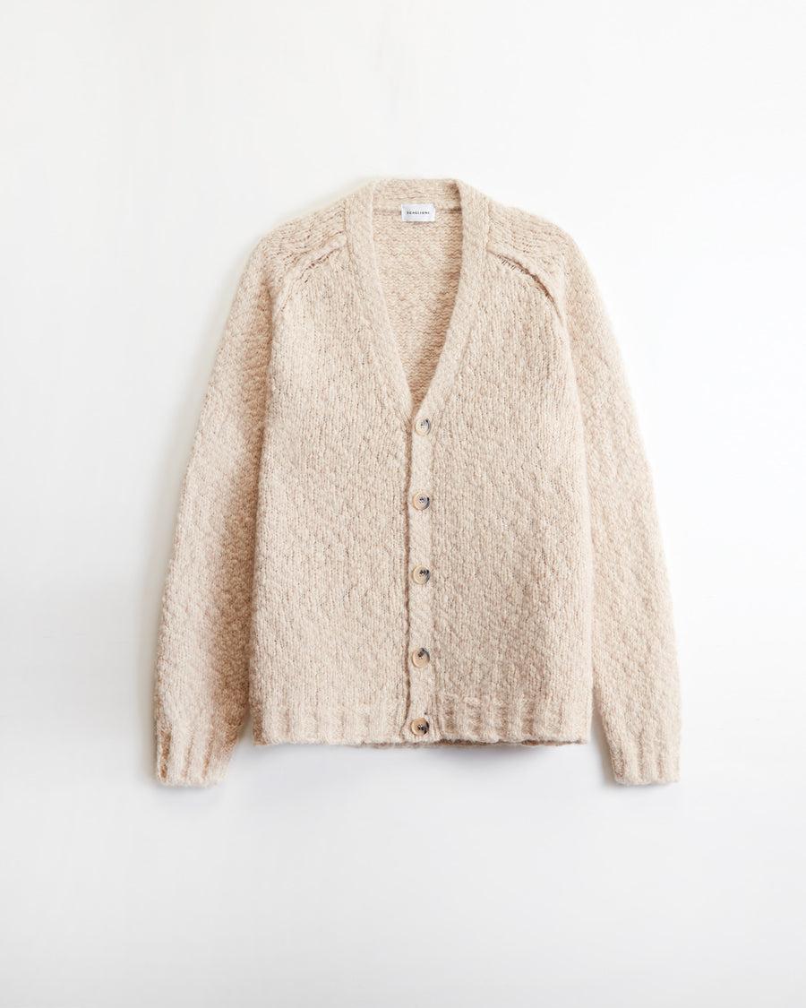 Scaglione CARDIGAN RAGLAN SOFT ALPACA SAND Presa