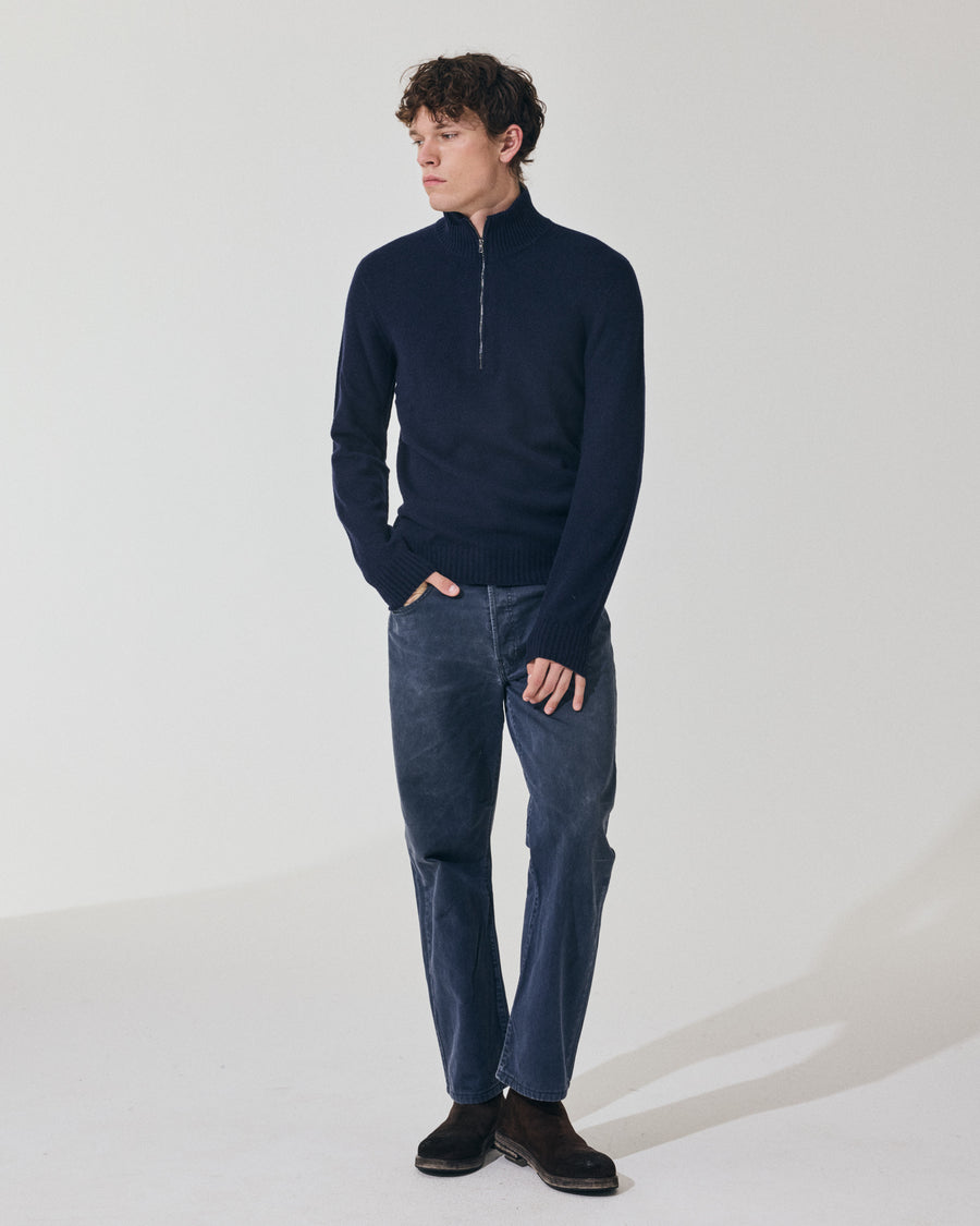 Scaglione ARMY ZIP HYBRD CASHMERE CASHMERE NAVY Offerta