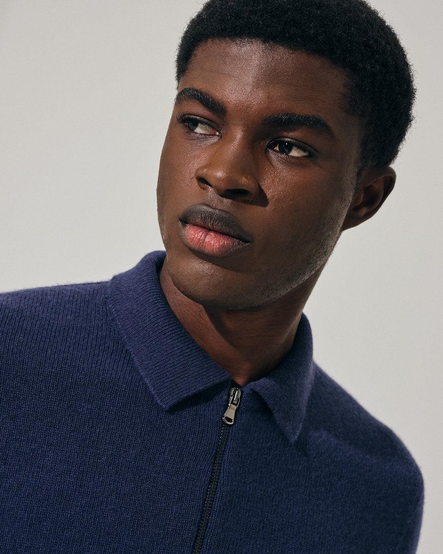 Scaglione POLO ZIP SEAMLESS MIXCASH DENIM Outlet