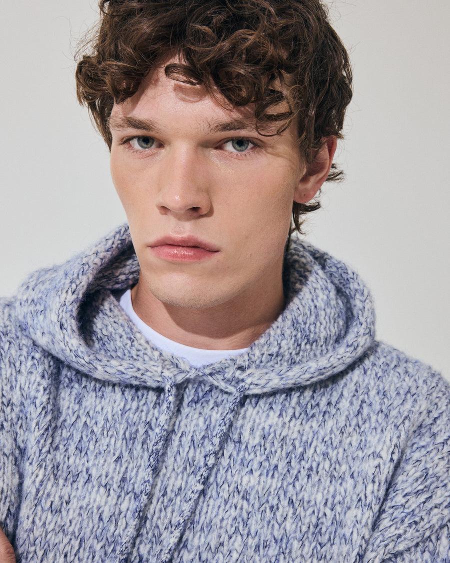Scaglione HOODIE OVER MOULINE' NAVY Hotsell