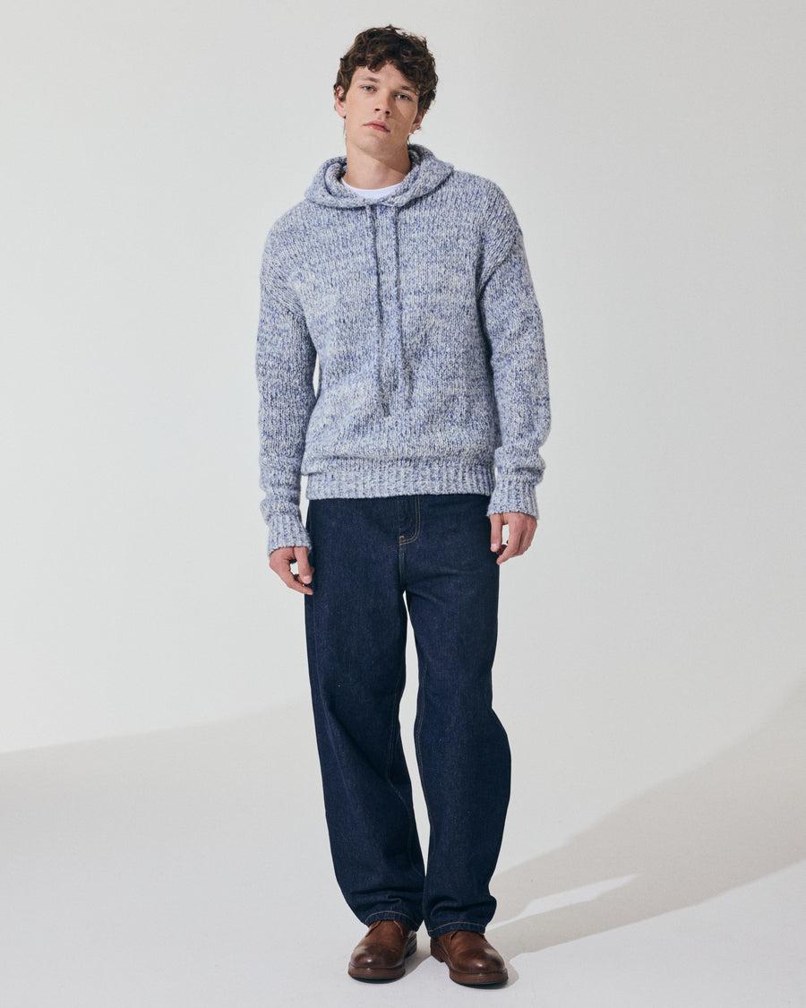 Scaglione HOODIE OVER MOULINE' NAVY Hotsell
