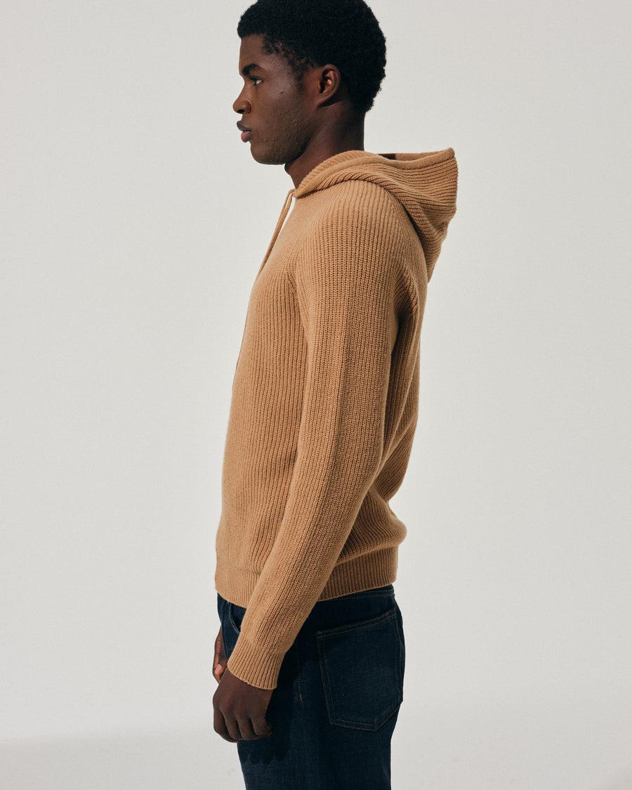 Scaglione HOODIE FISHERMAN MIXCASH CARAMEL Vendita Calda