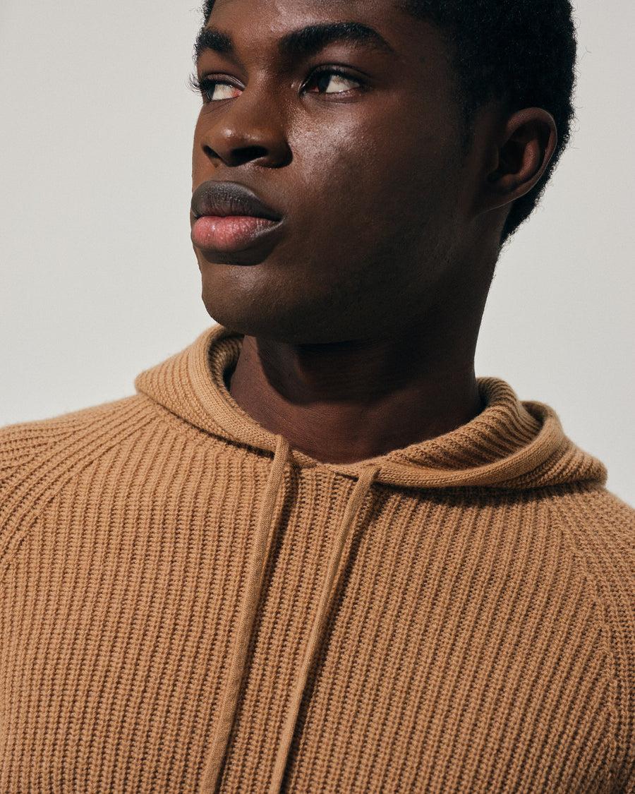 Scaglione HOODIE FISHERMAN MIXCASH CARAMEL Vendita Calda