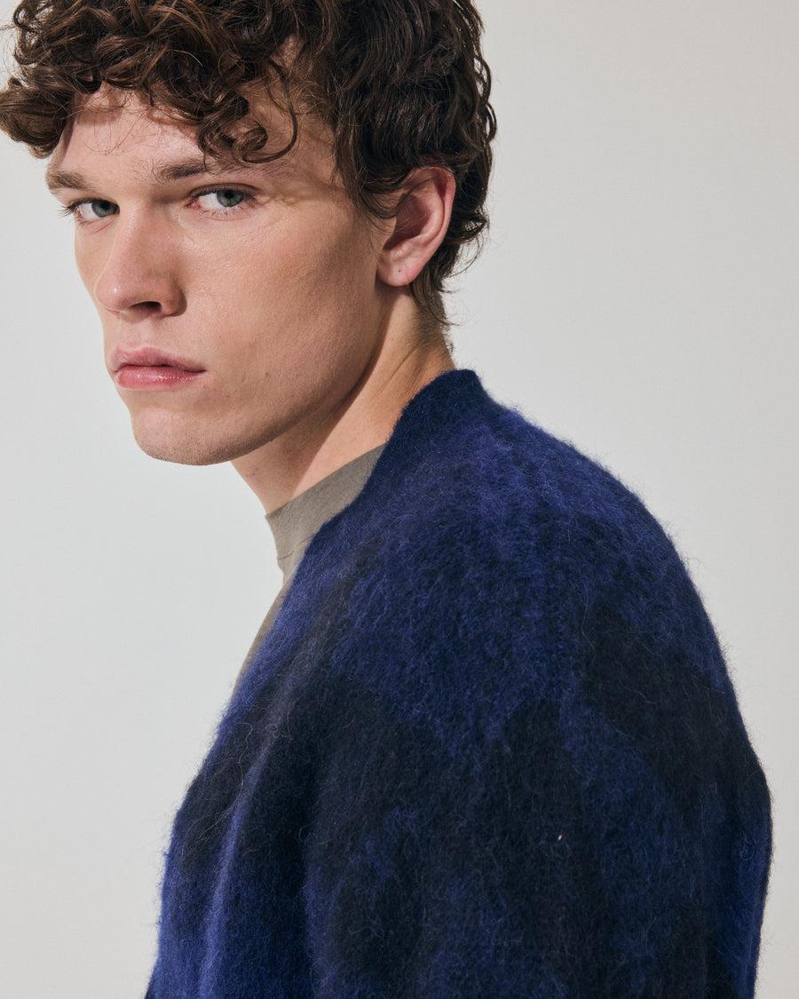 Scaglione CARDIGAN JQD ZIGZAGBRUSHED ROYAL Saldi Di Fabbrica