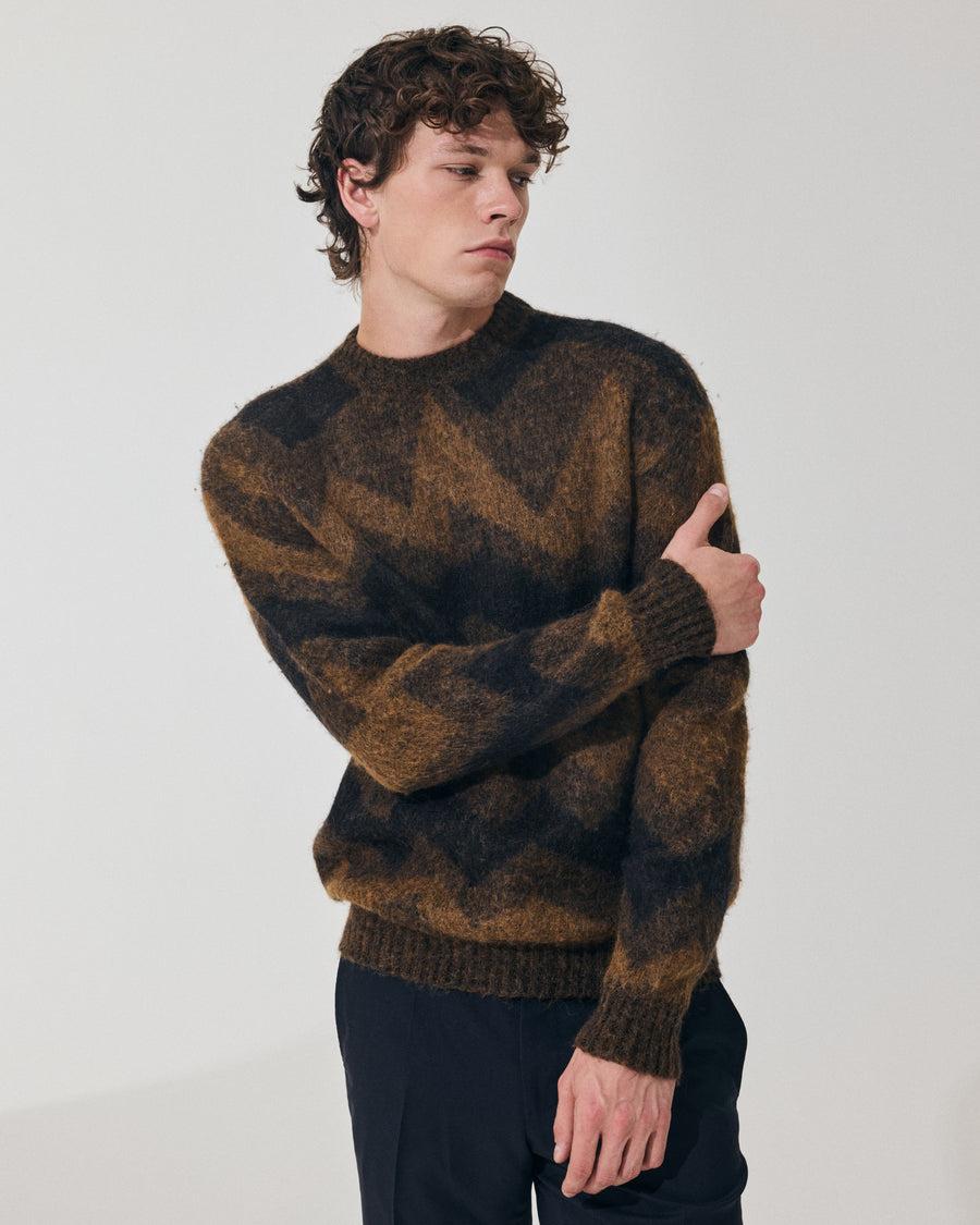 Scaglione ROUND NECK JQD ZIGZAG BRUSHED RUST I Più Venduti