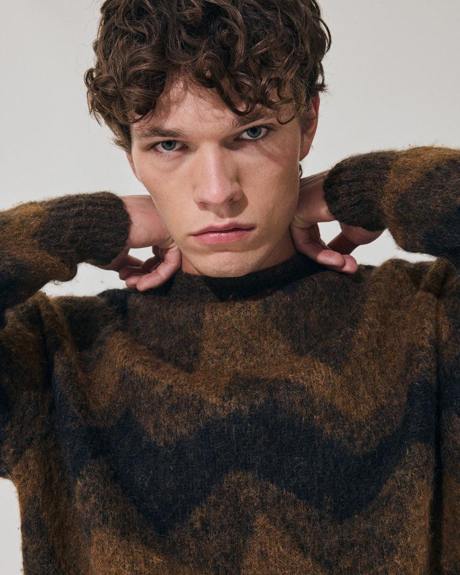 Scaglione ROUND NECK JQD ZIGZAG BRUSHED RUST I Più Venduti