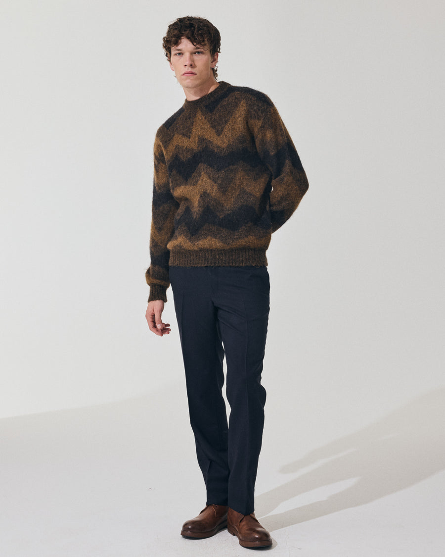Scaglione ROUND NECK JQD ZIGZAG BRUSHED RUST I Più Venduti
