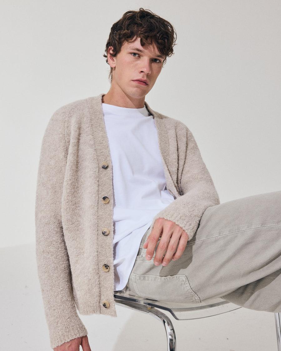 Scaglione CARDIGAN RAGLAN TEDDY BIGE In Saldo