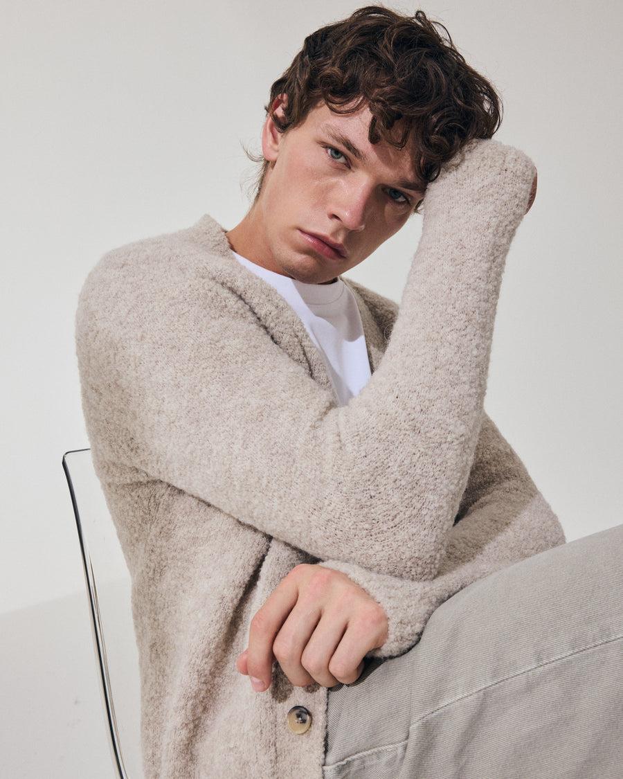 Scaglione CARDIGAN RAGLAN TEDDY BIGE In Saldo