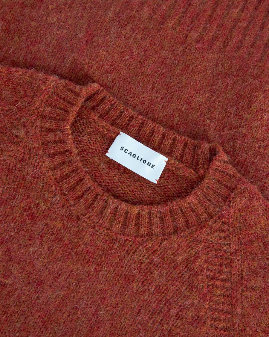 Scaglione ROUND NECK RAGLAN SEAMLESS BRUSHED SPICE Moda