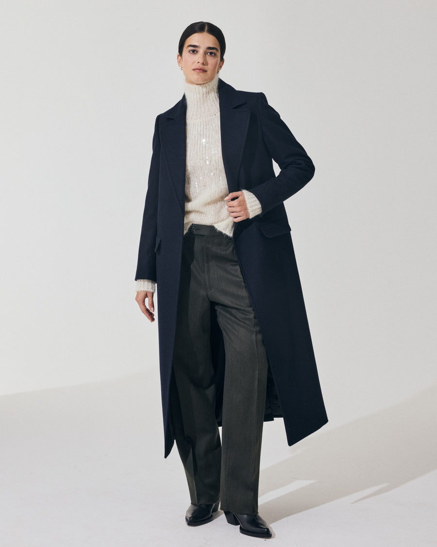 Scaglione COAT PETTO SEMPLICE NAVY Promozione